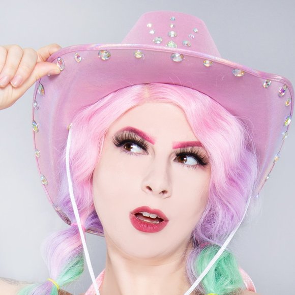 Rhinestone Cowgirl Opalescence Festival Hat